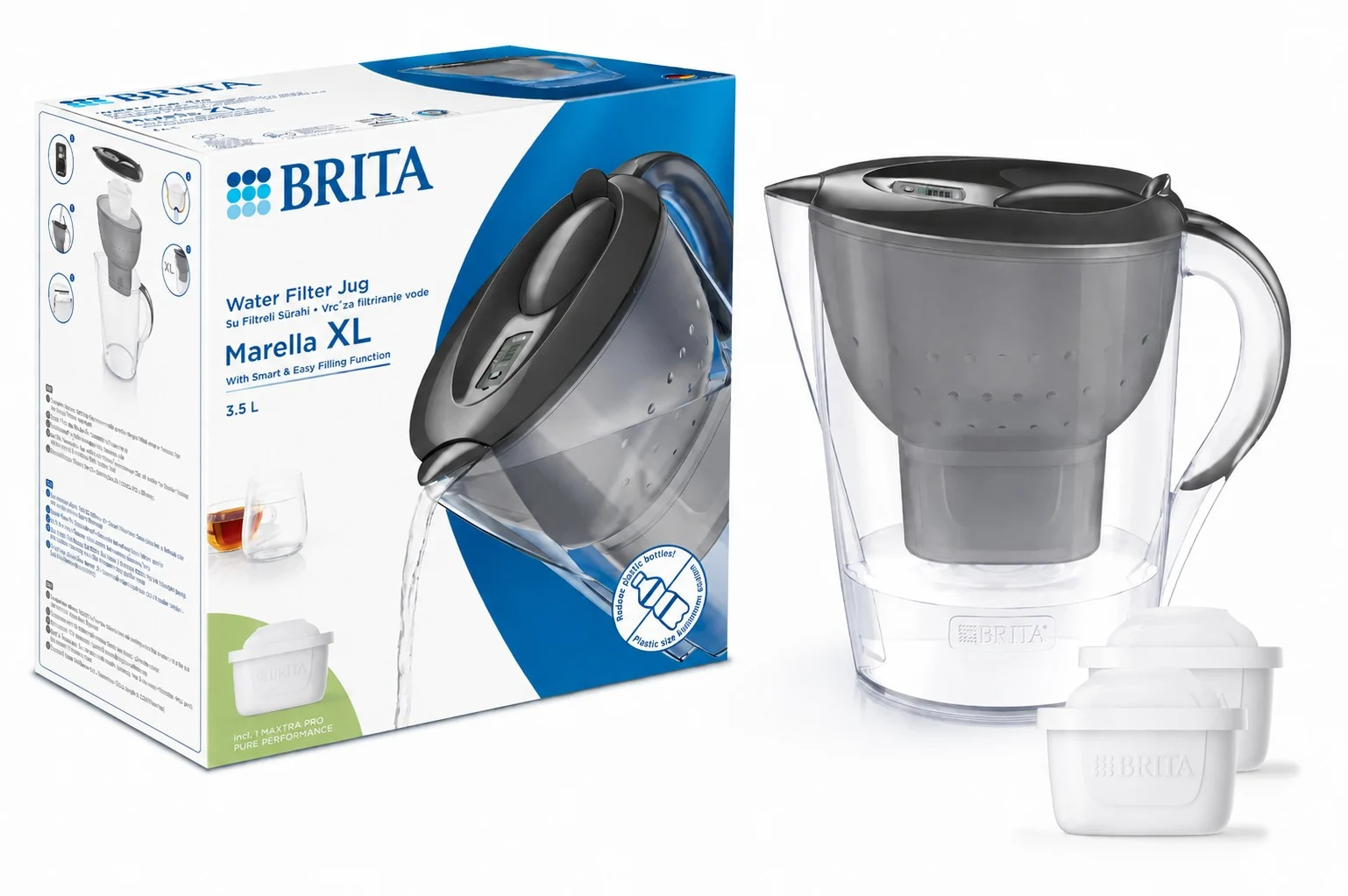 Фильтр-кувшин Brita Marella XL MXpro графит (1052724)